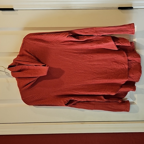 Free People Red Cowl Neck Blouse - Picture 4 of 11